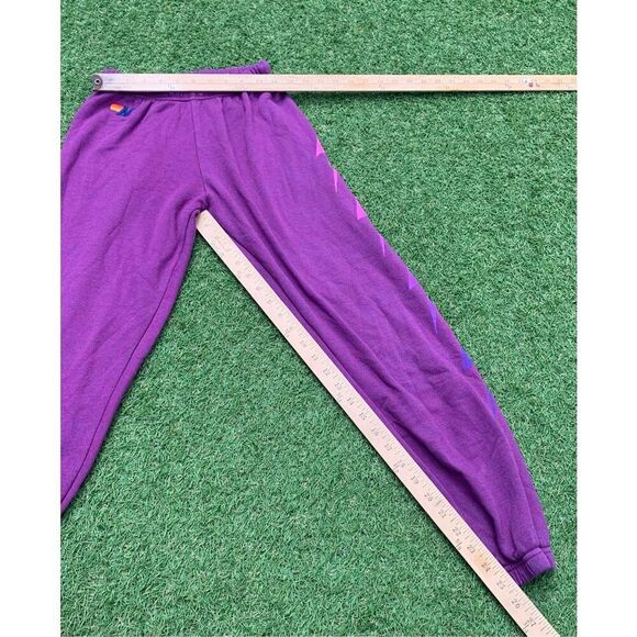 Aviator Nation Lightning Bolt magenta Joggers Sweatpants Women's XS - Picture 4 of 9